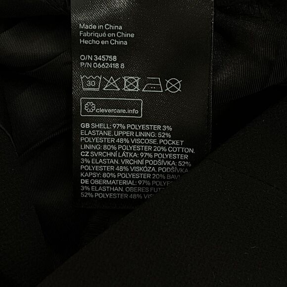 H&M Black Belted Wide Leg Cropped Jumpsuit Women's Size 0 Back Zip - Picture 7 of 9